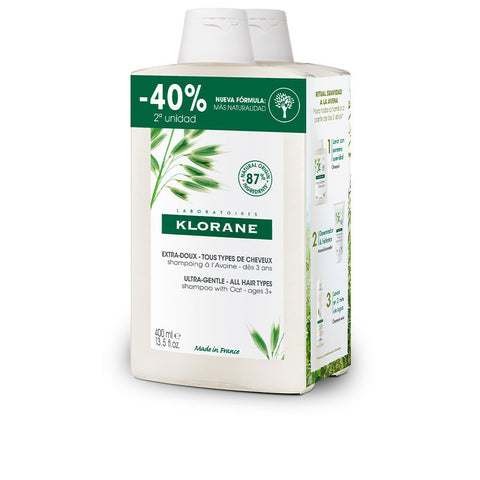 A LA LECHE DE AVENA champú extrasuave duo 2 x 400 ml