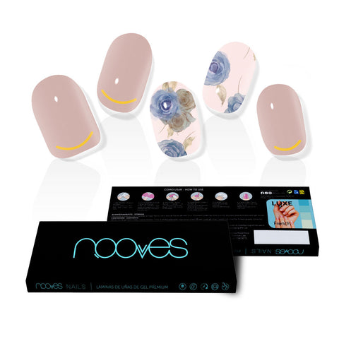 NAIL GEL FILMS elegant floral premium luxe #metallic 20 u