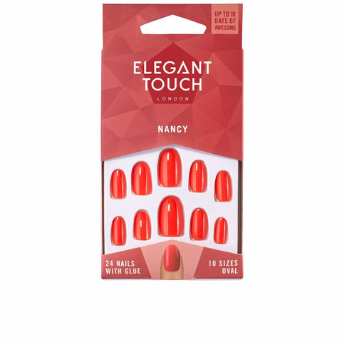 POLISHED COLOUR nails with glue oval #nancy
