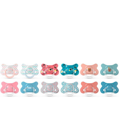 Pack of 2 Fusion Silicone Pacifiers with Physiological Teat 4-18M