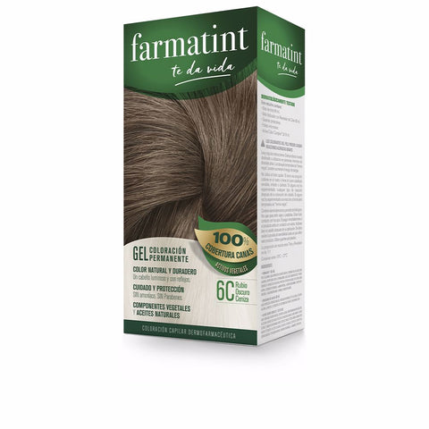 FARMATINT GEL permanent coloring #6c-dark ash blonde 5 units