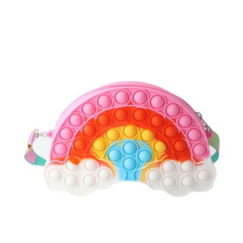 Rainbow silicone pop-it CROSSBODY BAG 21 x 14 x 3.5 cm 1 u