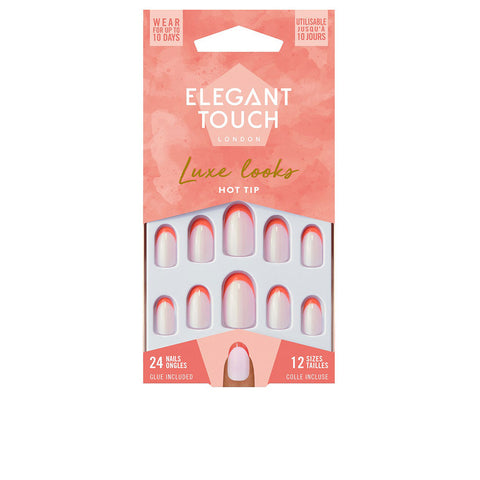 LUXE LOOKS nails with glue oval limited ed #hot tip