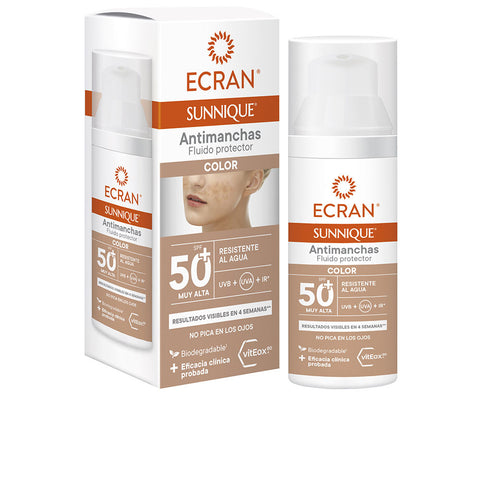 ECRAN SUNNIQUE anti-stain facial color SPF50+ 50 ml