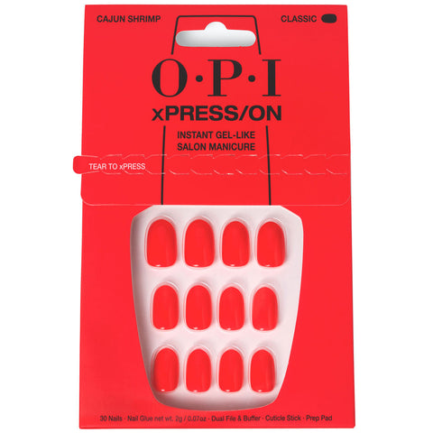 OPI xPRESS/ON Artificial Nails Iconic Shades #Cajun Shrimp 30 u