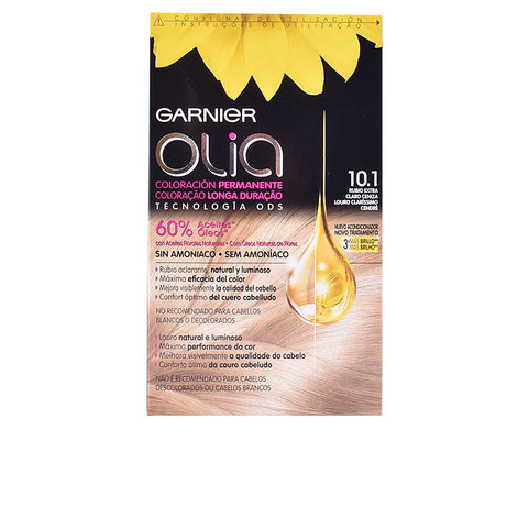 OLIA coloración permanente sin amoniaco #10.1-rubio extra claro ceniza 1 u