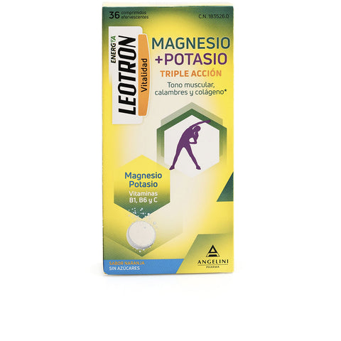 MAGNESIUM + POTASSIUM ENERGY triple action effervescent tablets #Orange 36 u