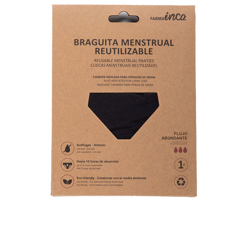 MENSTRUAL PANTIES super absorption #black size XL 1 unit